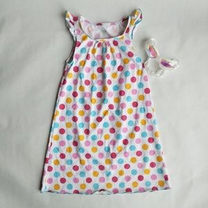 Garnett Hill kid polkadot swim beach coverup dress